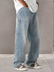 Men's Regular Fit Street Style Straight Leg Jeans