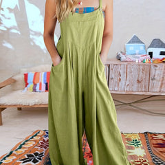 Casual Overalls Women's Plus Wide Leg Jumpsuit