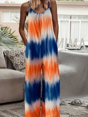 Tie Dye Cami Jumpsuit with Pockets