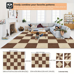 30pcs Carpet Floor Tiles Anti-slip Office Carpet, Dirt-resistant, 12x12 inches
