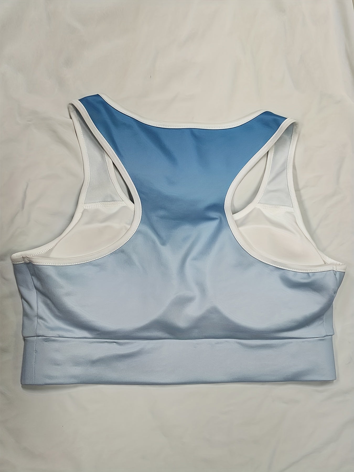 Ombre Print Racer Back Sports Bra