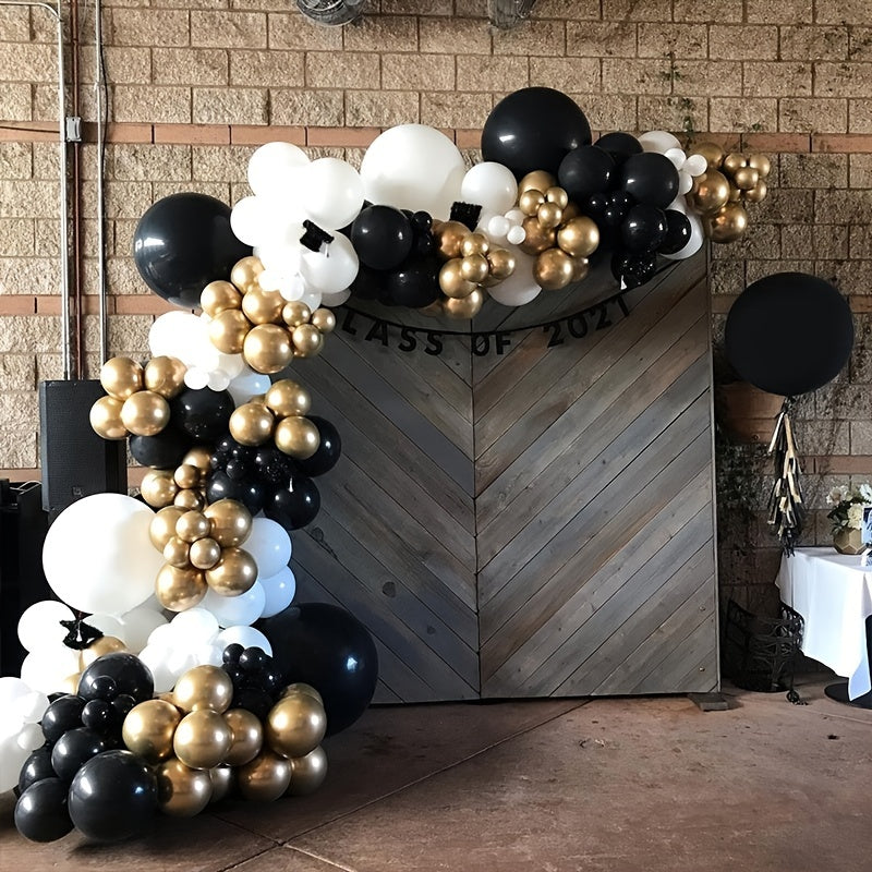 Golden Wedding Birthday Party Supplies Background Balloon Garland