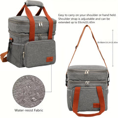 Insulated Lunch Bag Large Cooler Bag For Women Men Reusable Adjustable Strap