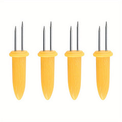 8pcs Stainless Steel Corn Needle Corn Plug Portable Barbecue Fork