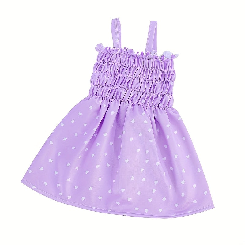 Purple & Pink Polka Dot Tiered Skirt for 17-18 Inch Dolls