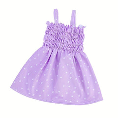 Purple & Pink Polka Dot Tiered Skirt for 17-18 Inch Dolls