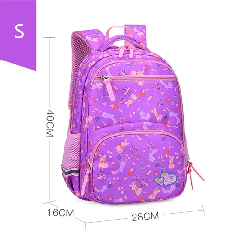 Cartoon Printing Children School Backpack for Girls Orthopedics School Bags