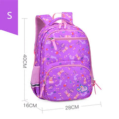 Cartoon Printing Children School Backpack for Girls Orthopedics School Bags