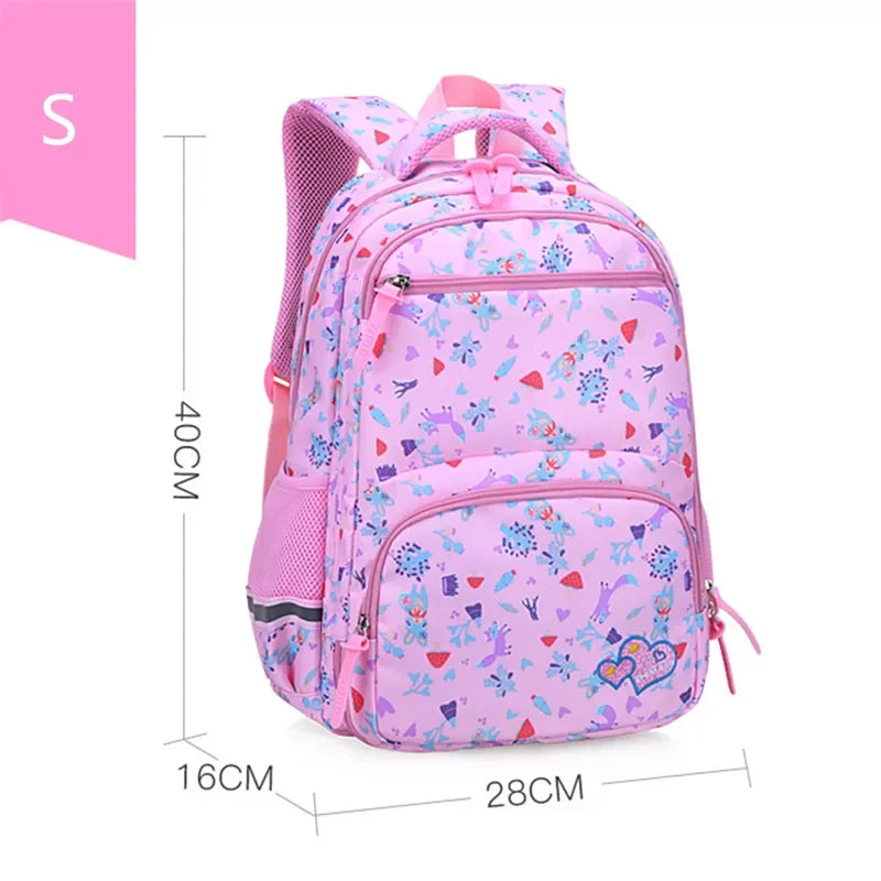 Cartoon Printing Children School Backpack for Girls Orthopedics School Bags
