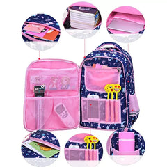 Cartoon Printing Children School Backpack for Girls Orthopedics School Bags