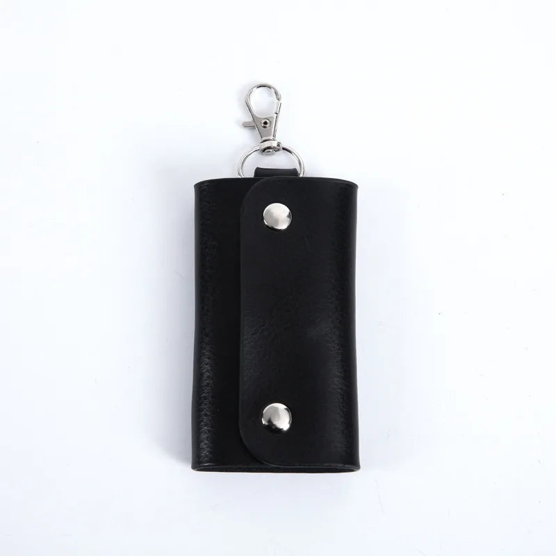 Leather Car Keychain Holder Bag Women Wallet Housekeeper Cover