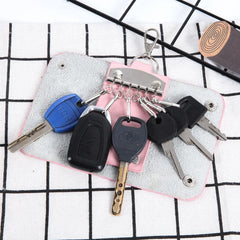 Leather Car Keychain Holder Bag Women Wallet Housekeeper Cover