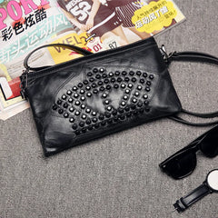 Xiaofang Ladies Leather Messenger Bag Solid One Shoulder Handbag Wallet