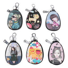 Cute Cartoon Women Key Bag Girl Leather Key Wallets