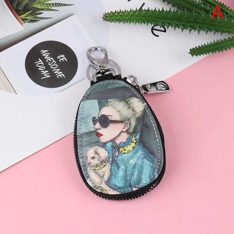 Cute Cartoon Women Key Bag Girl Leather Key Wallets