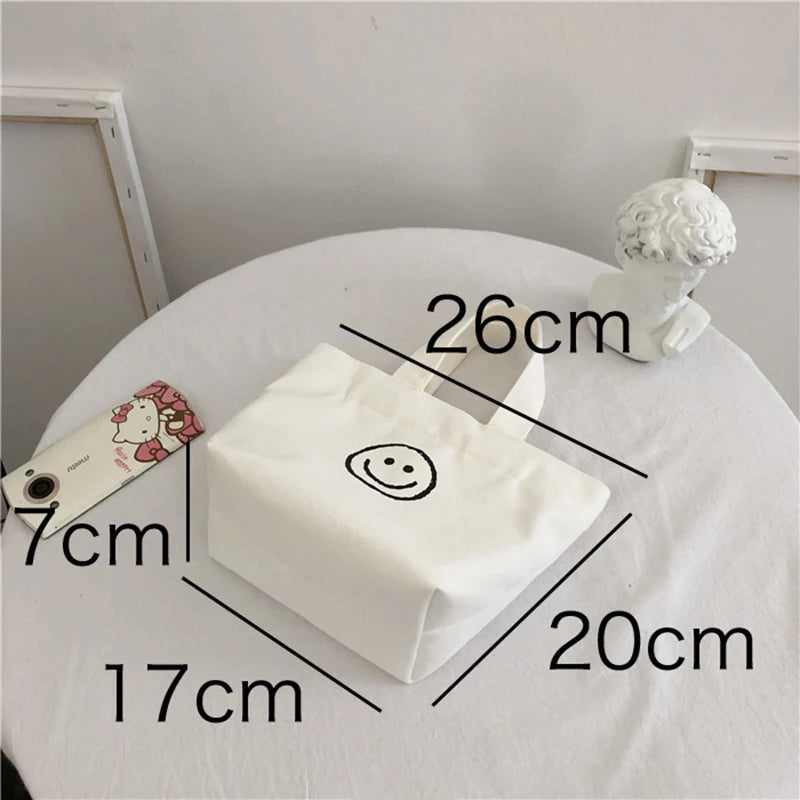 Smile Face Mini Shopping Bag Lady Purse Handbag