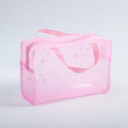 PVC Transparent Cosmetic Bag Clear Makeup Waterproof Zipper Beauty Case