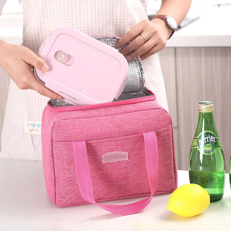 Large Lunch Bag Waterproof Insulated Cooler Women Fresh Bento Food Pouc