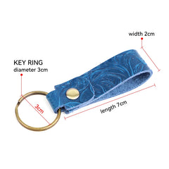 Cowskin Key Wallet Leather Keychain Smart Key Holder Portable Keyring