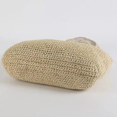 Rattan Women Shoulder Bag Wicker Large Capacity Handbag Beach Straw Tote Purse