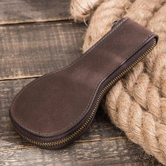 Leather Watch Storage Case Men High Zipper Vintage Jewelry Box