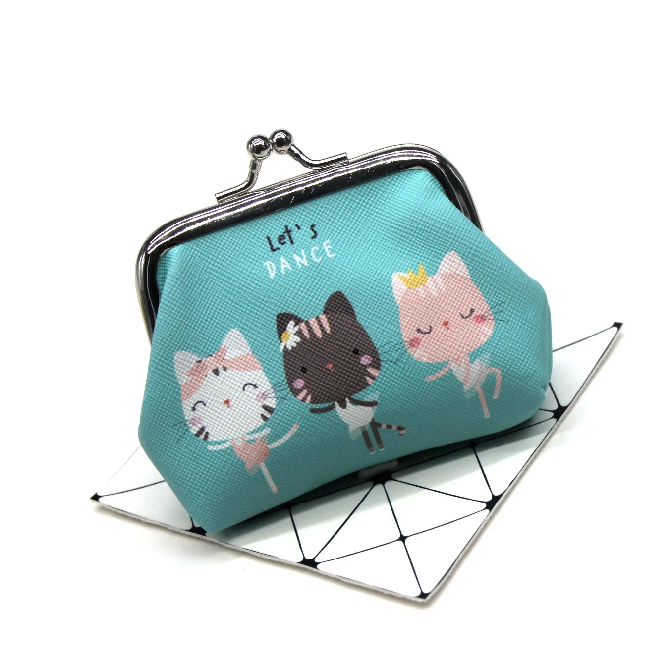 Mini Vintage Oil Painting Coin Purse PU Wallet Lipstick Portable Money Purse Bag
