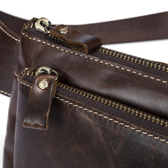 Leather Waist Pack Belt Phone Pouch Travel Waist Pack Male Bag