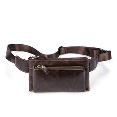 Leather Waist Pack Belt Phone Pouch Travel Waist Pack Male Bag