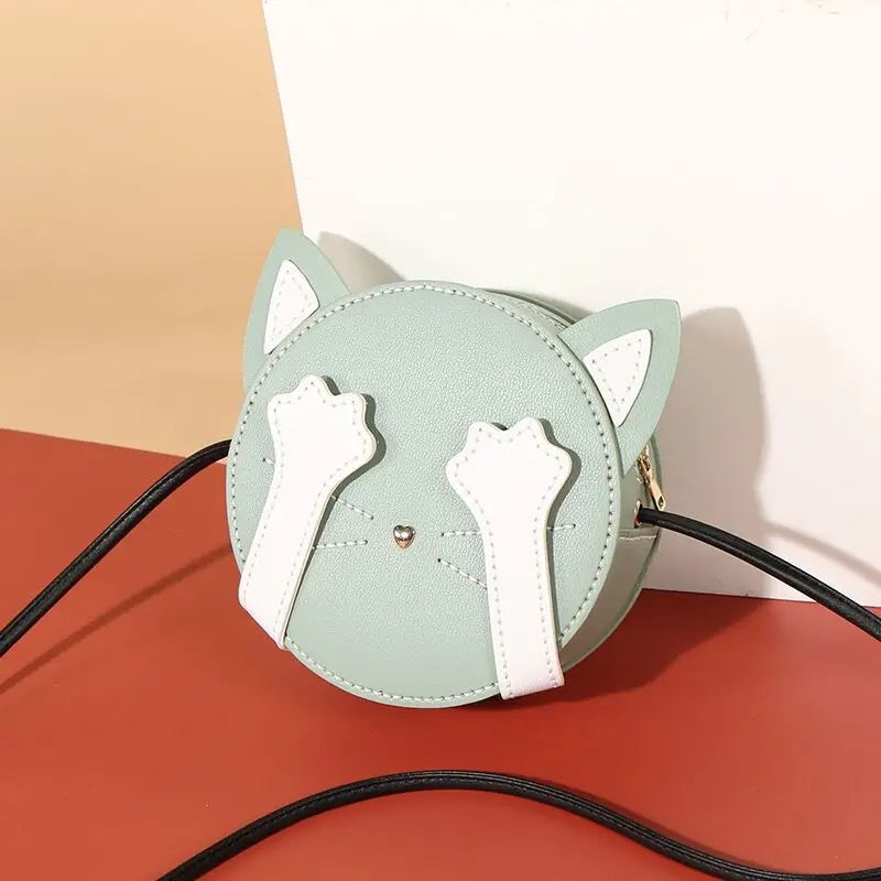 DIY PU Leather Cat Drawstring Handbag Material Set