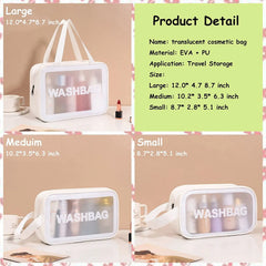 Translucent PVC Wash Bag Waterproof Cosmetic Bags for Women