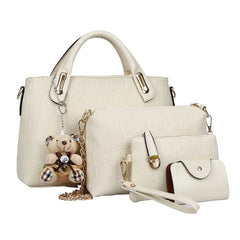 Women Shoulder Crossbody Bag Wallet Bear Pendant for Travel