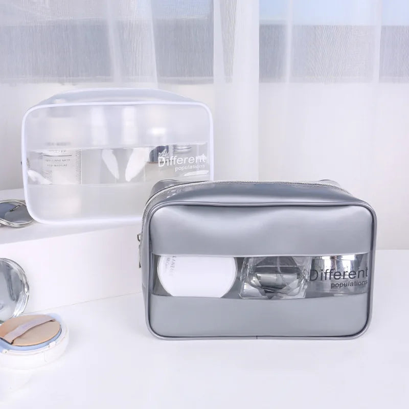 Women Clear Cosmetic Bags Beauty Case Make Up Bag Large Travel Makeup Organizer