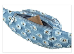 Lace Denim Waist Pack Female Fanny Pack Lady's Belt Women Travel Messenger Chest