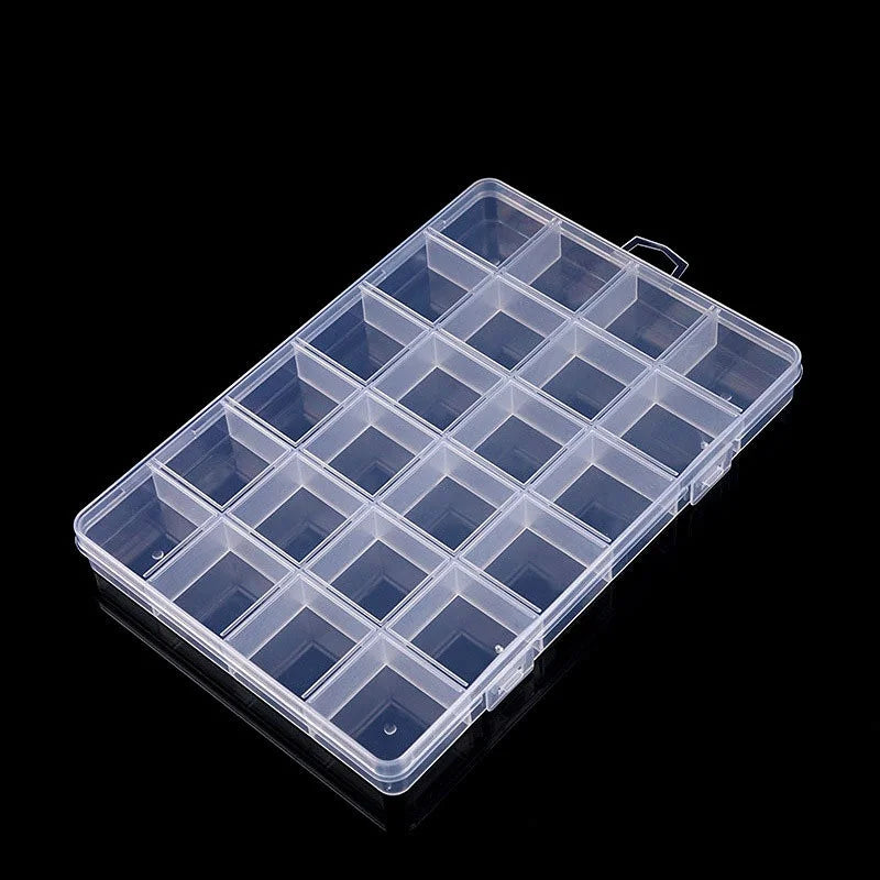 Adjustable Plastic Jewelry Box - Beads Earrings Organizer