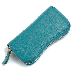 Leather Key Wallet Mini Coins Holder Unisex Housekeeper