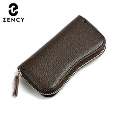 Leather Key Wallet Mini Coins Holder Unisex Housekeeper