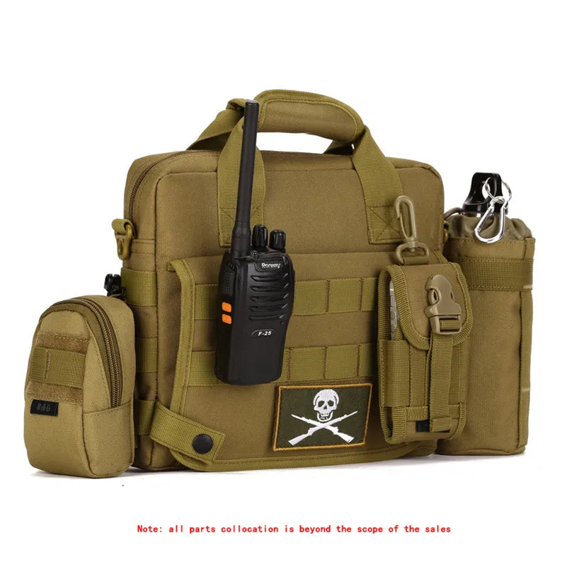 10-Inch IPAD Handbag 1000D Nylon Shoulder Bag Men's Tactical Crossbody Bag