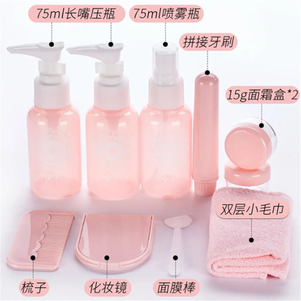 10 Pc/Set Mini Makeup Cosmetic Cream Bottles Empty Travel Containers