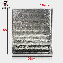 10 Pcs Aluminum Foil Insulated Food Storage Ice Bag Thermal Cooler