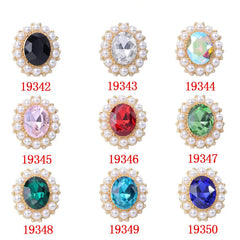 10 Pcs Pearl Edge Diamond Buckle Hair Clothing Bag Accessories DIY