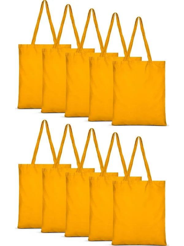 10 piece Large Capacity Shoulder Bag Cotton Tote Reusable Shopping Bag for Women