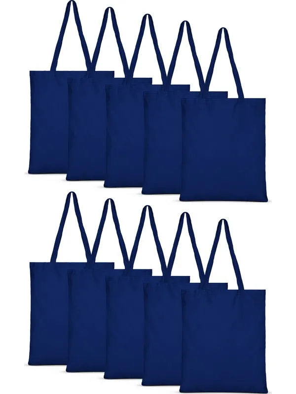 10 piece Large Capacity Shoulder Bag Cotton Tote Reusable Shopping Bag for Women