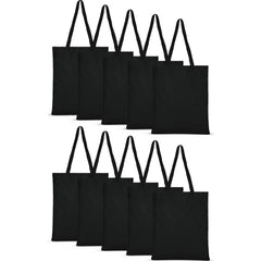 10 piece Large Capacity Shoulder Bag Cotton Tote Reusable Shopping Bag for Women