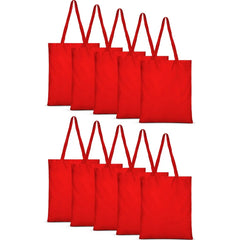 10 piece Large Capacity Shoulder Bag Cotton Tote Reusable Shopping Bag for Women