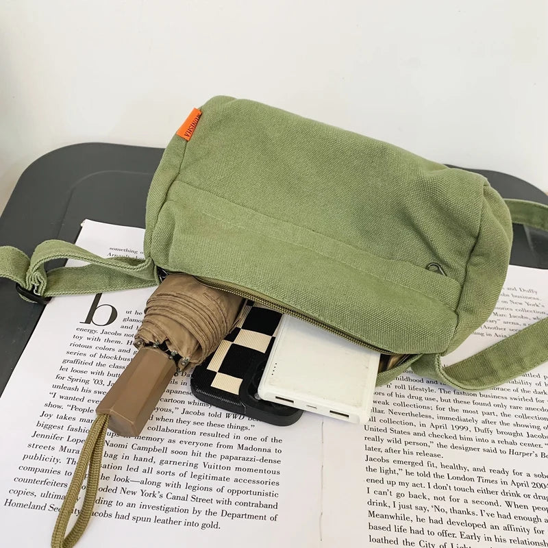 Canvas Messenger Bags Crossbody Unisex Shoulder Bags College Packages