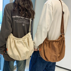 Women's Canvas Hobo Shoulder Bag Big Size School Book Laptop Mess