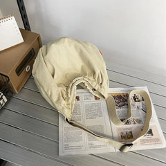 Women's Canvas Hobo Shoulder Bag Big Size School Book Laptop Mess