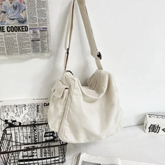 Cotton Teen Casual Canvas Shoulder Bag Female Crossbod