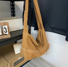 100% Cotton Teenager Casual Roomy School Book Hobo Handbag Female Eco-friendly