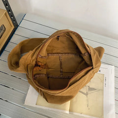 100% Cotton Teenager Casual Roomy School Book Hobo Handbag Female Eco-friendly